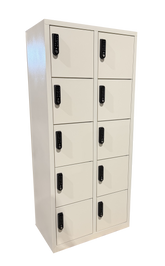 Metalen locker - 10 vakken - met elektronisch codeslot