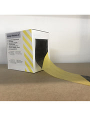 Afzet lint geel-zwart 500m. in dispenser