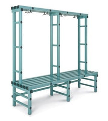 Kunststof zitbank met kapstok