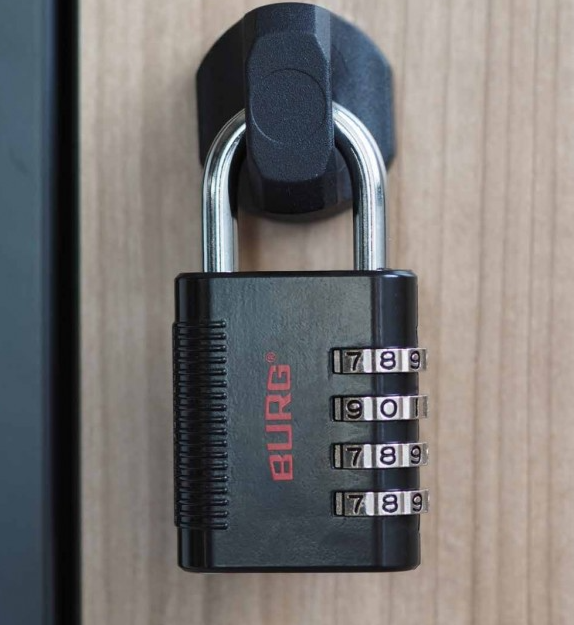 Hangcijferslot BURG575 - met moedersleutel (optioneel)