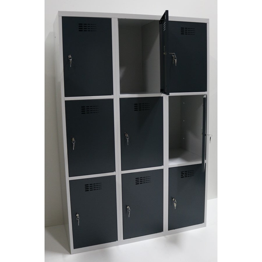 Metalen 9 deurs Lockerkast