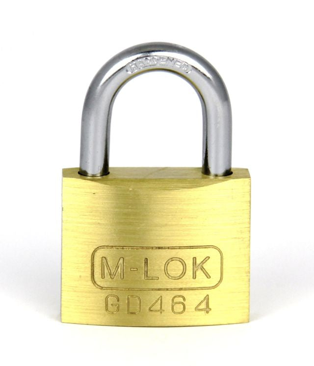 Messing hangslot 40mm met 2 sleutels