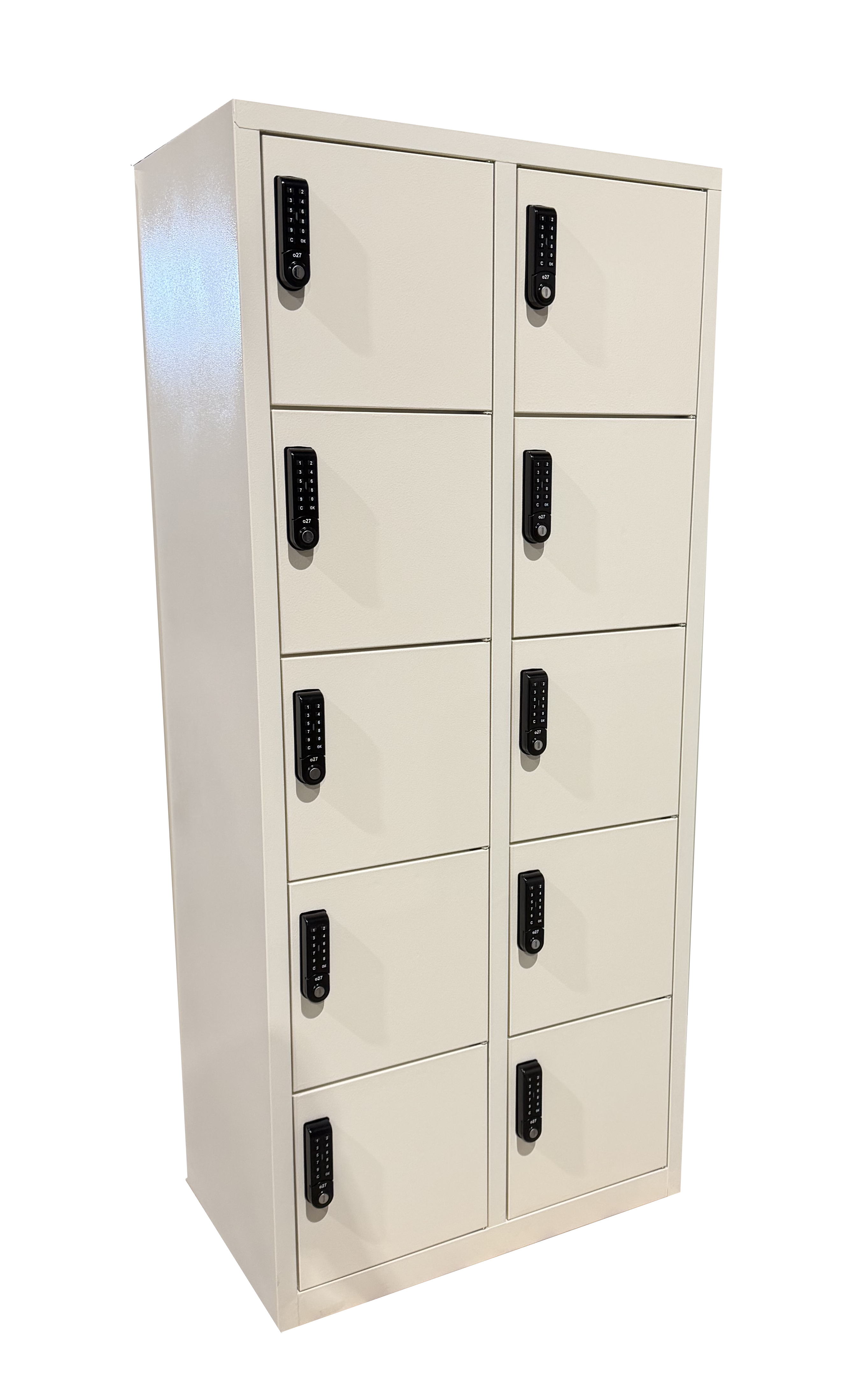 Metalen locker - 10 vakken - met elektronisch codeslot