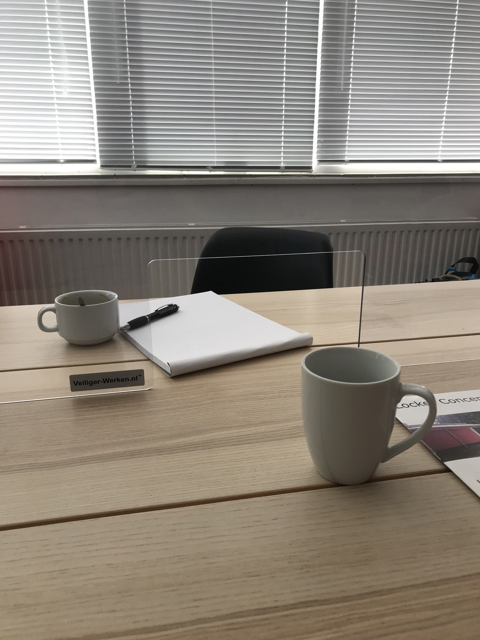 Plexiglas Balie scherm met opening