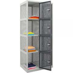 Tweekoloms gaas locker met 8 deuren